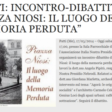 incontro dibattito su Piazza Niosi- Patti
