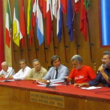 2- conferenza stampa- Principato,Nicocia, Colavecchio,Lazzari,Accorinti, Celona